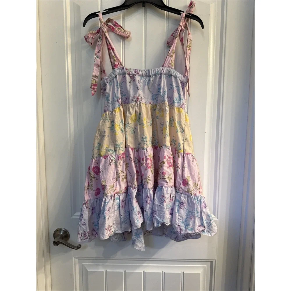 Love Shack Fancy x Target Dress Size XS Jeanne Tiered Ruffle Tie Babydoll - Picture 7 of 13